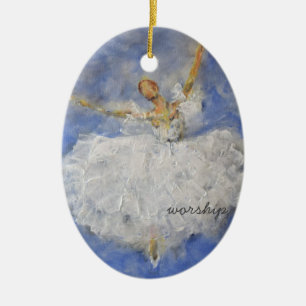Wort für das Jahr Keramik Ornament
