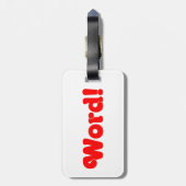 Wort! Gepäckanhänger (Rückseite vertikal)