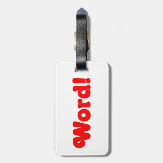 Wort! Gepäckanhänger (Rückseite vertikal)