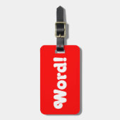 Wort! Gepäckanhänger (Vorderseite vertikal)