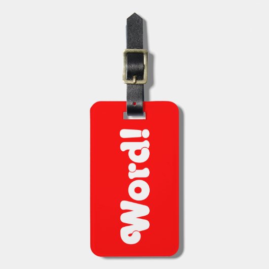 Wort! Gepäckanhänger (Vorderseite vertikal)