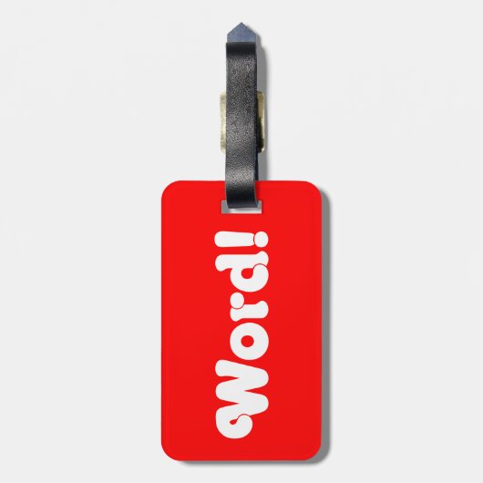 Wort! Gepäckanhänger (Rückseite vertikal)