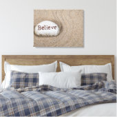 Wort glauben an Strandgestein Leinwanddruck (Insitu (Schlafzimmer))