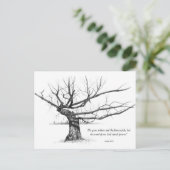Wort Gottes für immer: Gnarled Tree in Pencil Postkarte (Stehend Vorderseite)
