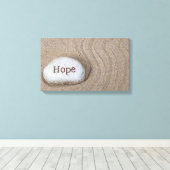 Wort Hoffnung auf Stachelgestein Leinwanddruck (Insitu (Holzboden))