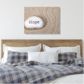 Wort Hoffnung auf Stachelgestein Leinwanddruck (Insitu (Schlafzimmer))
