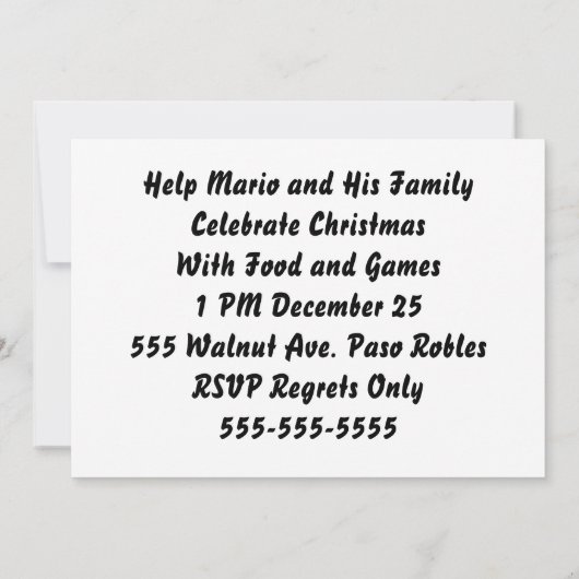 Wort-Jagd-Weihnachten laden ein Einladung (Rückseite)