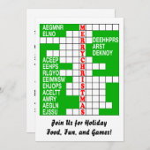 Wort-Jagd-Weihnachten laden ein Einladung (Vorne/Hinten)