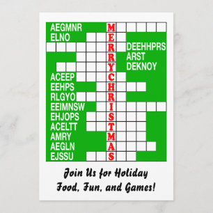 Wort-Jagd-Weihnachten laden ein Einladung