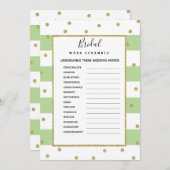 WORT-JagdbrautBabypartyspiel Einladung (Vorne/Hinten)