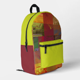 Wort Jongleur Glitch Art Datenkorruption Abstrakt Bedruckter Rucksack