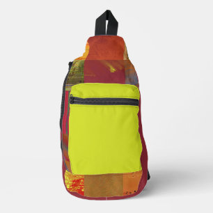 Wort Jongleur Glitch Art Datenkorruption Abstrakt Crossbody Bag