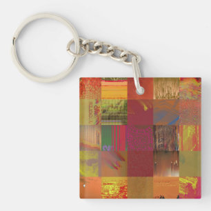 Wort Jongleur Glitch Art Datenkorruption Abstrakt Schlüsselanhänger