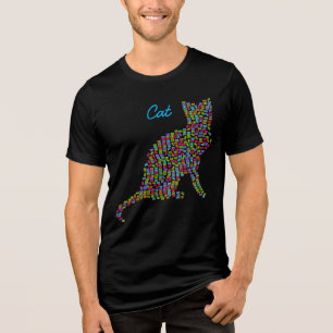 Wort Katze Tee-Shirt Tri-Blend Shirt