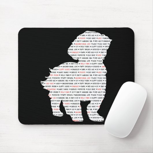Wort-Kunst Shih Tzu Mousepad (Mit Mouse)