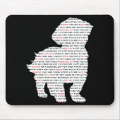 Wort-Kunst Shih Tzu Mousepad (Vorne)