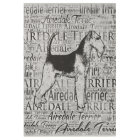 Wort-Kunst-Tinte Airedales Terrier monotone