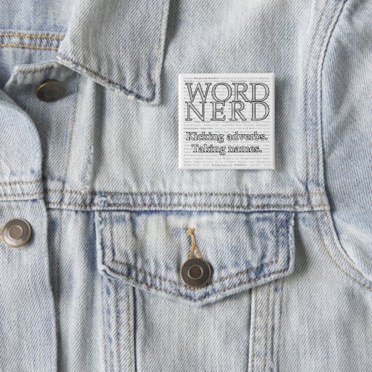 Wort-Nerd-Button Button (Beispiel)