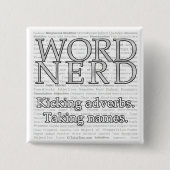 Wort-Nerd-Button Button (Vorderseite)