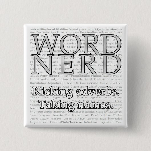 Wort-Nerd-Button Button (Vorderseite)