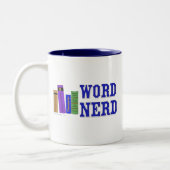 Wort-Nerd Zweifarbige Tasse (Links)