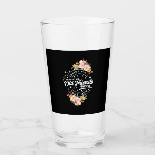 Wort noch für alte Freunde Glas (Vorderseite)
