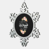 Wort noch für alte Freunde Schneeflocken Zinn-Ornament (Rechts)