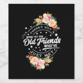 Wort noch für alte Freunde Weinetikett (Einzelnes Label)