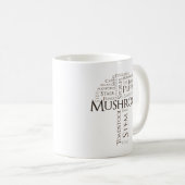 Wort-Pilz-Tasse (Brown-Text) Kaffeetasse (VorderseiteRechts)
