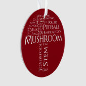 Wort-Pilz-Verzierung (weißer Text) Ornament (Vorderseite)