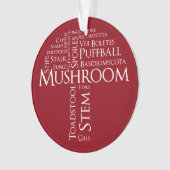 Wort-Pilz-Verzierung (weißer Text) Ornament (Vorderseite)