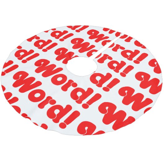 Wort! Polyester Weihnachtsbaumdecke (Schrägansicht)