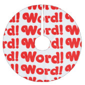 Wort! Polyester Weihnachtsbaumdecke (Vorderseite)