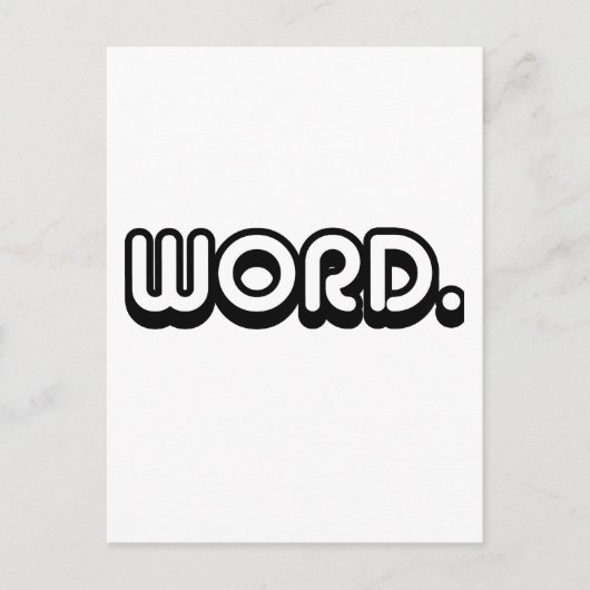 Wort Postkarte (Vorderseite)
