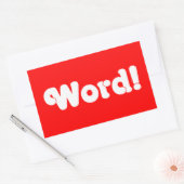 Wort! Rechteckiger Aufkleber (Umschlag)