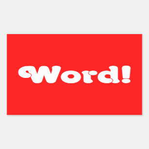 Wort! Rechteckiger Aufkleber