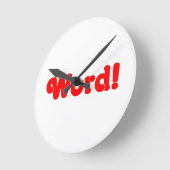 Wort! Runde Wanduhr (Winkel)