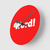 Wort! Runde Wanduhr (Winkel)