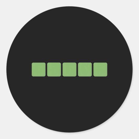 Wort Runder Aufkleber (Vorderseite)