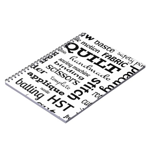 Wort-Salat Notizblock (Linke Seite)