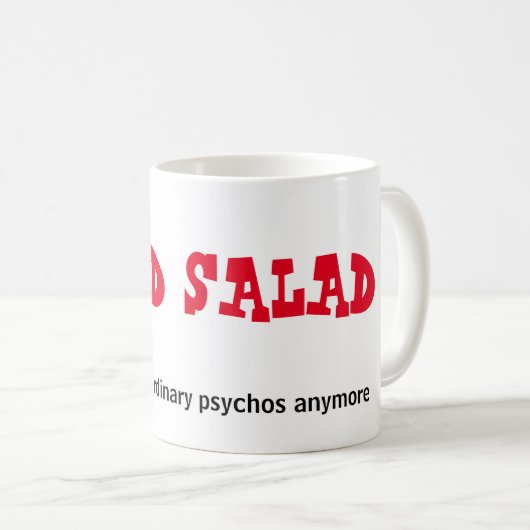 Wort-Salat-Tasse Tasse (VorderseiteRechts)