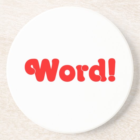 Wort! Sandstein Untersetzer (Vorne)