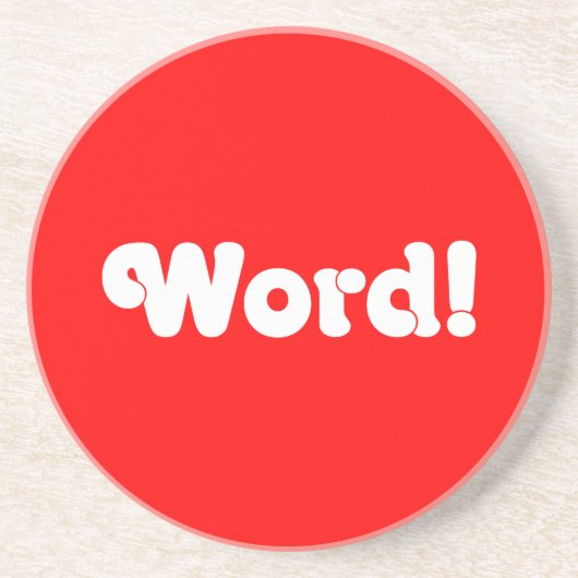 Wort! Sandstein Untersetzer (Vorne)