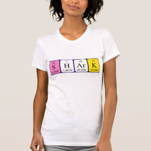 Wort-Shirt der periodischen Tabelle des Haifischs T-Shirt