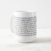 Wort-Spiel-Tasse "Lose Konsonanten " Kaffeetasse (Vorderseite Links)