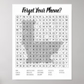 Wort-Suche im Badezimmer Poster (Vorne)