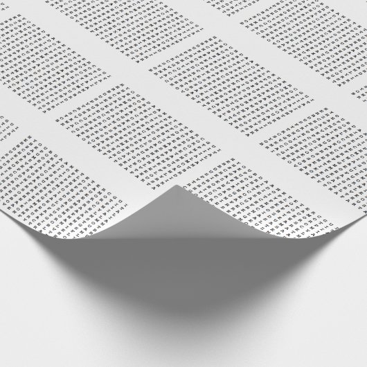 Wort-SuchPackpapier Geschenkpapier (Ecke)