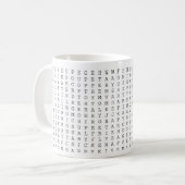 WORT-SUCHTasse Kaffeetasse (Vorderseite Links)