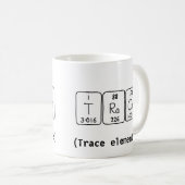 Wort-Tasse der periodischen Tabelle der Spur Kaffeetasse (VorderseiteRechts)