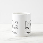 Wort-Tasse der periodischen Tabelle der Spur Kaffeetasse (Mittel)